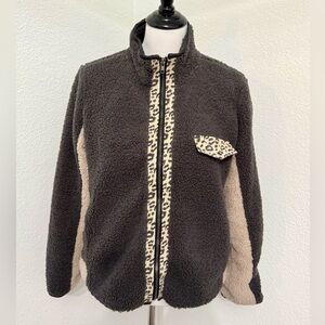 Mystree Color Block Zip Up Jacket